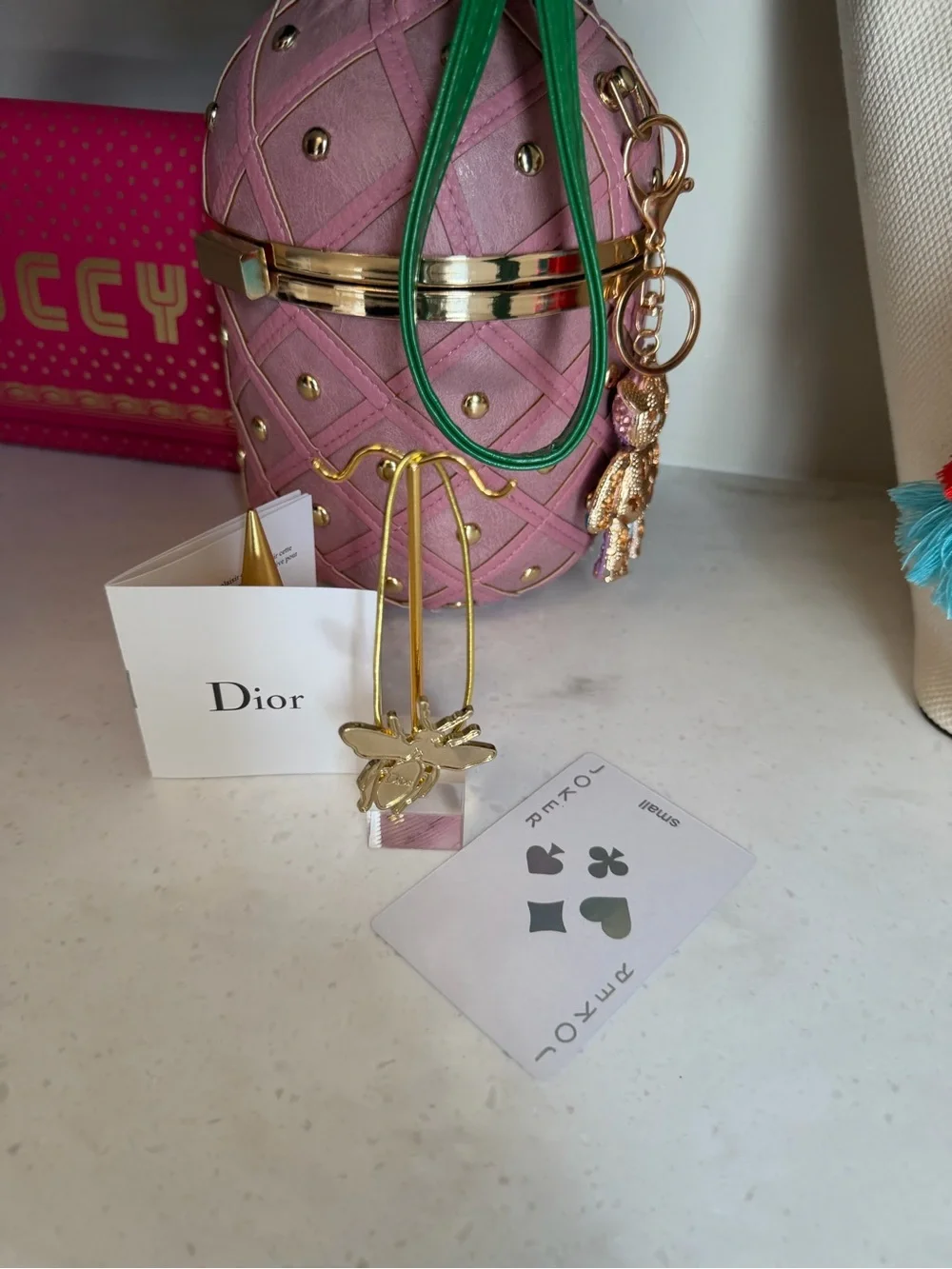 Dior GWP Gold Bee Hair ponytail holder - Gold